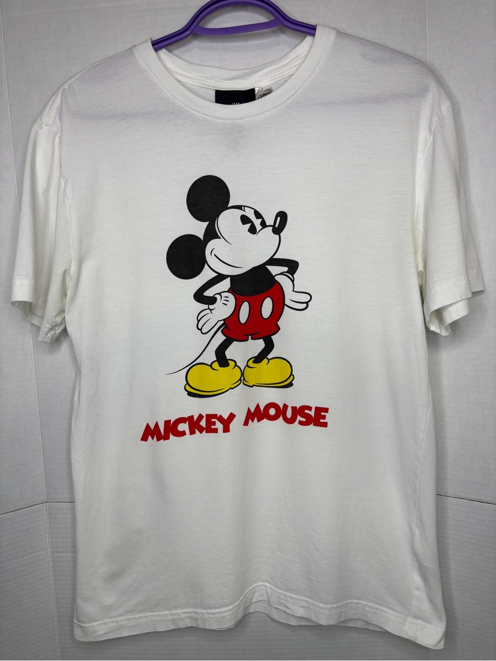 H&M Disney Collab Mickey Mouse T-shirt Regular Fit Casual Summer Breezy Top
